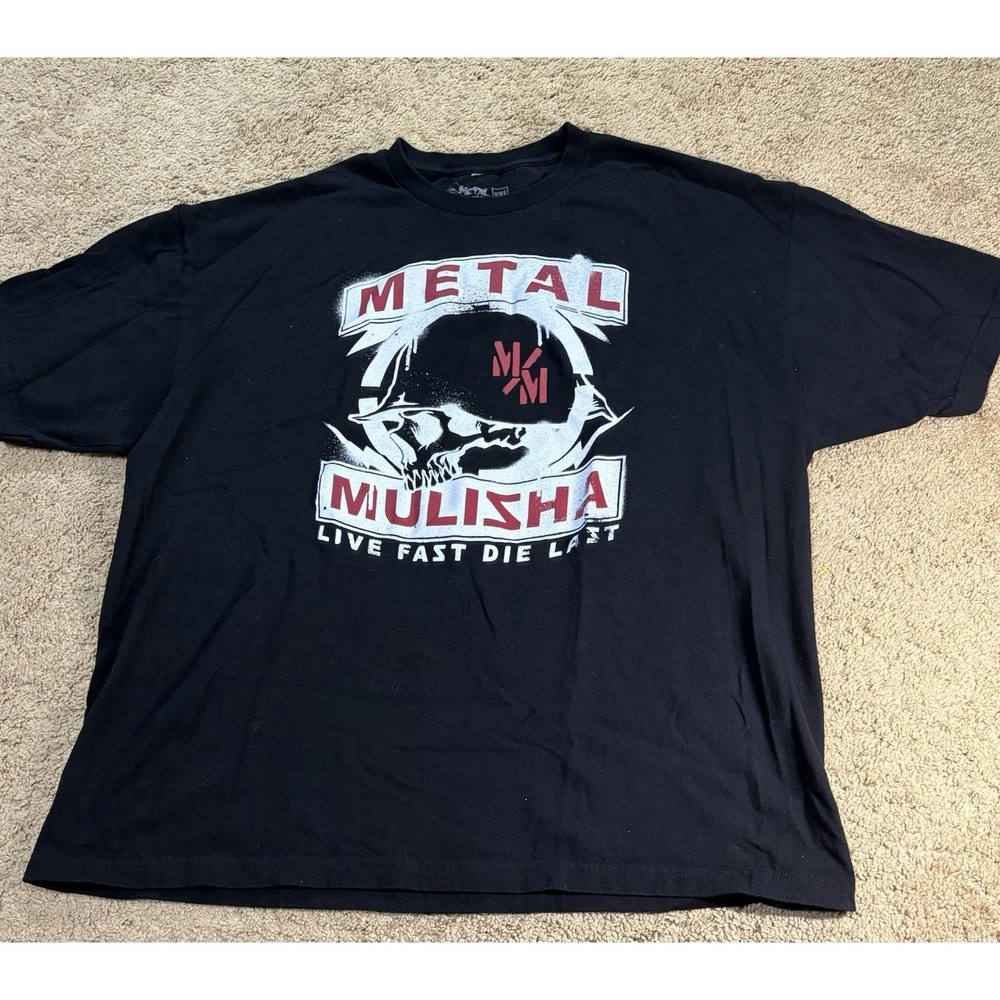 Metal Mulisha‎ T-shirt Men XXL Black Live Fast Die Last Motorcross Casual